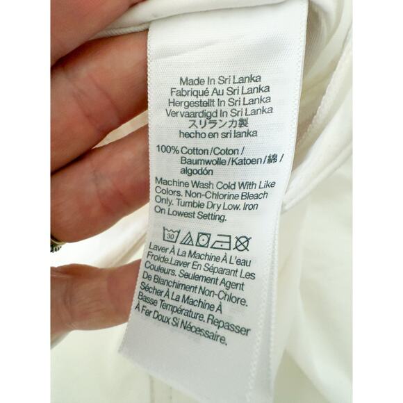 Madewell | NWT The Barrel-Leg Utility Pant in Garment-Dyed Twill in White | Sz 6 - Picture 10 of 11